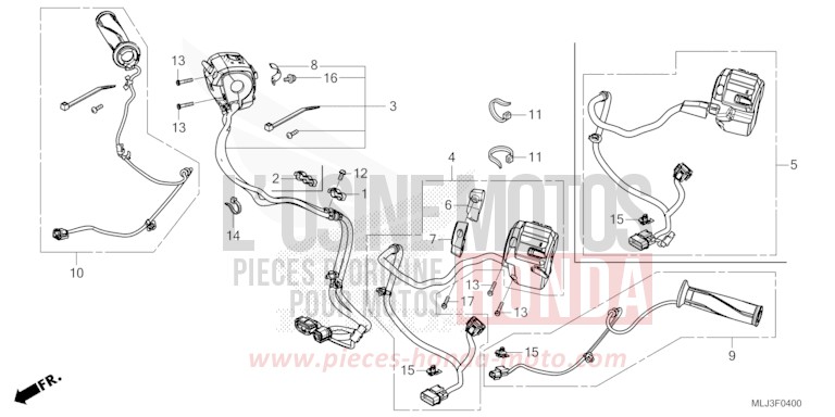 HANDLE SWITCH for Gold Wing MAT IRIDIUM GRAY METALLIC (NHC64) from 2023